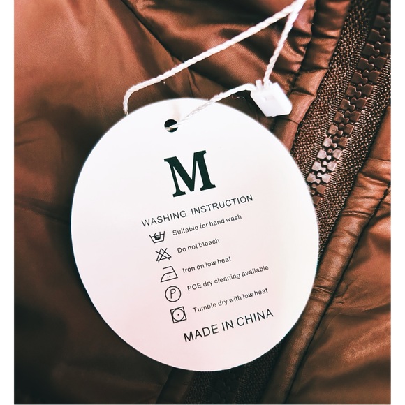 Cocoa Cropped Zip Up Puffer Jacket/Warm Padding/Quilted Winter Jacket BY PEHMEA - Picture 2 of 5